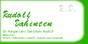rudolf dahinten business card